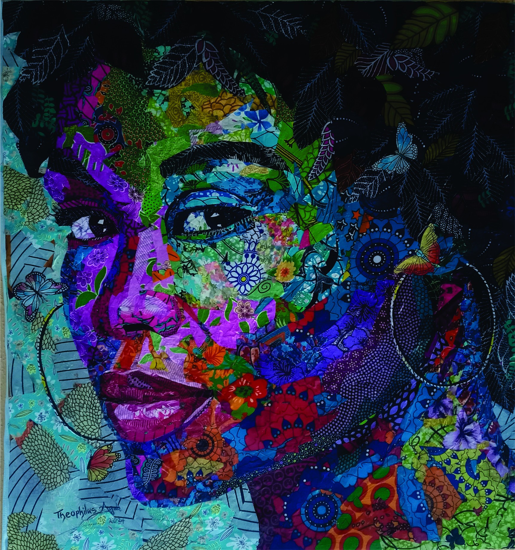 Agwunwa Theophilus, Blossom of Beauty - 21st Century, Contemporary, Figurative Portrait, Africa Woman Agwunwa Theophilus, Blossom of Beauty - 21st Century, Contemporary, Figurative Portrait, Africa Woman