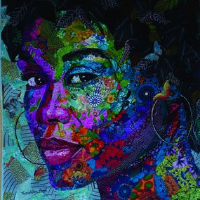 Painting, Blossom of Beauty - 21st Century, Contemporary, Figurative Portrait, Africa Woman, Agwunwa Theophilus