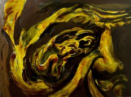Gemälde, The Face of Abstraction Expressionism-3, Renjie Gao