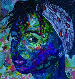 Painting, View to Brighter Future - 21st Century, Contemporary, Figurative Portrait, Woman, Agwunwa Theophilus