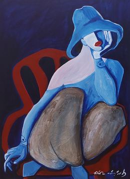 Peinture, Red chair, Nina Urushadze