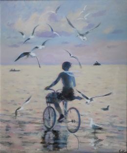 Peinture, Travel with seagulls, Svetla Koseva