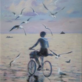 Gemälde, Travel with seagulls, Svetla Koseva