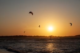 Photography, Sunset kite surf, Jean-Léonard Polo