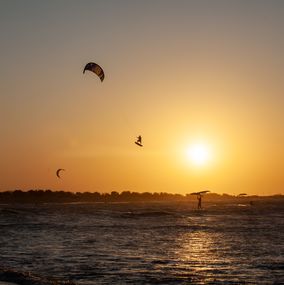 Photography, Sunset kite surf, Jean-Léonard Polo