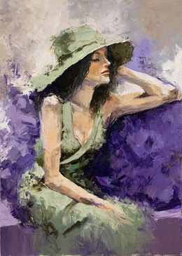 Peinture, Lady in Green., Schagen Vita