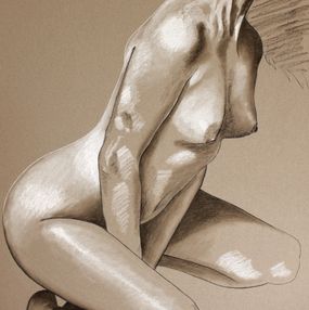 Gemälde, Femme nue à genoux, Verssan
