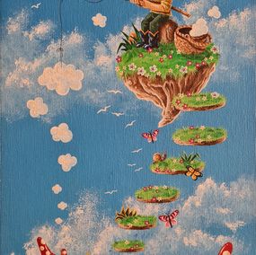 Gemälde, Le pecheur de nuages, Michel Baudry