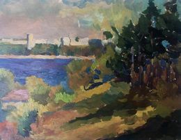 Gemälde, City view, Peter Tovpev