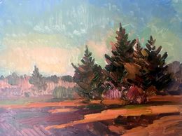 Gemälde, Evening landscape, Peter Tovpev