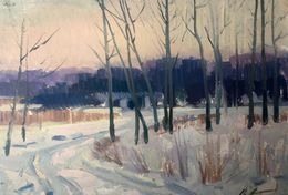 Gemälde, Winter landscape, Peter Tovpev