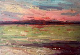 Gemälde, Sunset on the sea, Peter Tovpev
