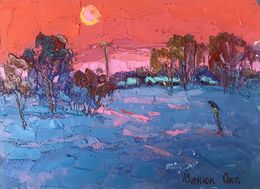 Gemälde, Frosty evening, Oksana Ivanyuk