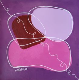 Gemälde, Zen Minimalism. Stones of Purple Nature, Vafa Majidli