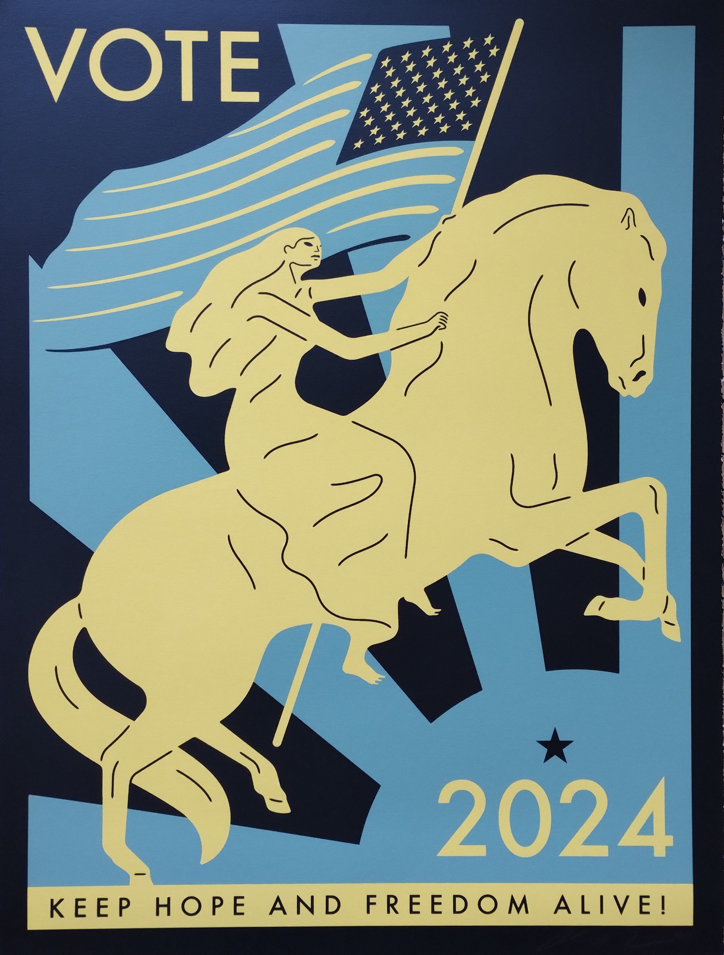 Cleon Peterson, Vote keep hope and freedom alive! (Fatigue) Cleon Peterson, Vote keep hope and freedom alive! (Fatigue)