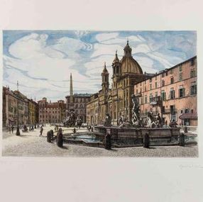 Print, Navona Square, Giuseppe Malandrino
