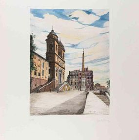 Print, View of Trinità dé Montis, Giuseppe Malandrino