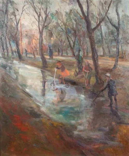 Miroslava Vrbova-Stefkova, Children playing in the park Miroslava Vrbova-Stefkova, Children playing in the park