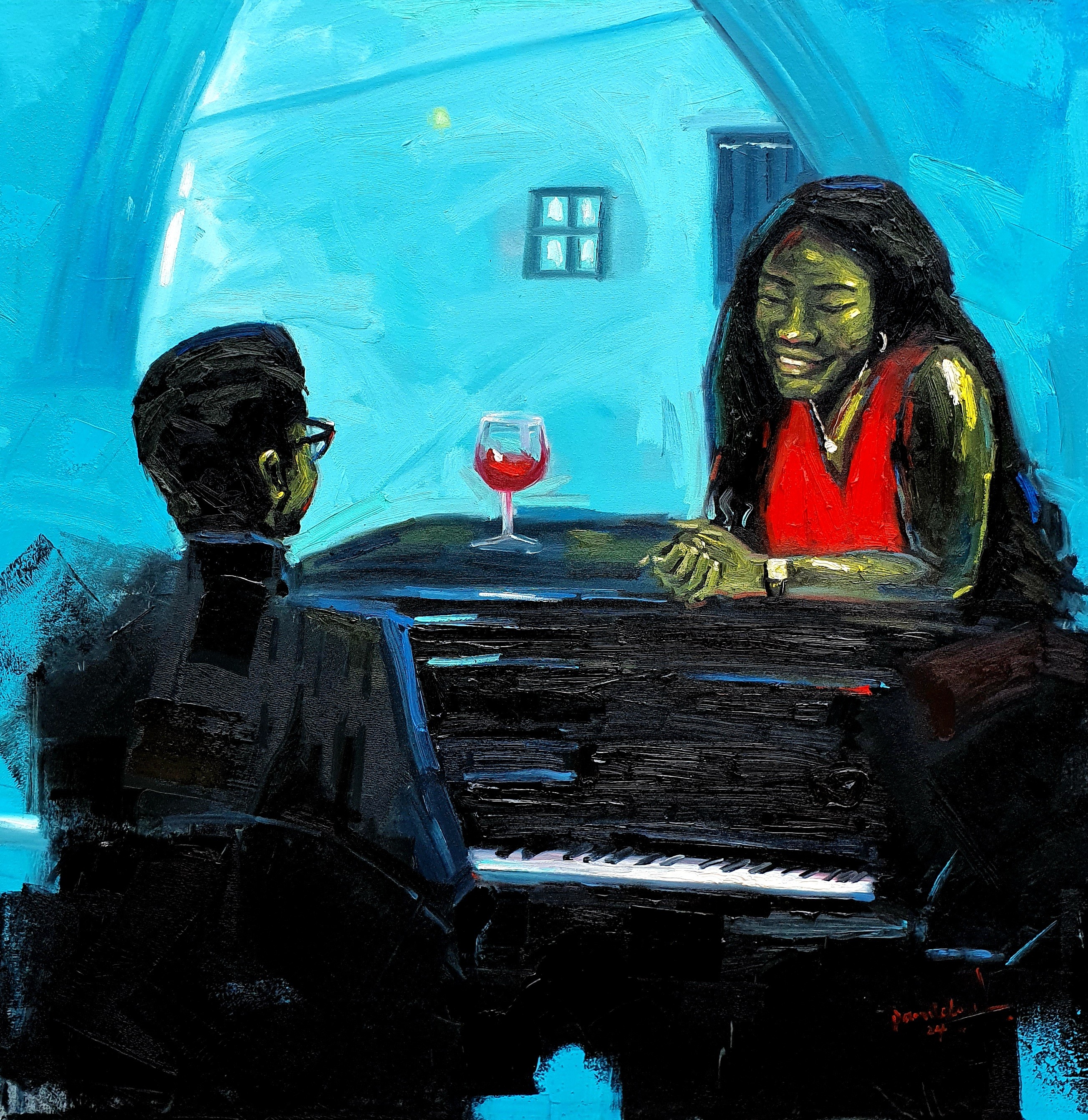 Ajegbomogun Damilola, Transition - 21st Century, Contemporary, Figurative, Portrait, Men, Love, Women Ajegbomogun Damilola, Transition - 21st Century, Contemporary, Figurative, Portrait, Men, Love, Women