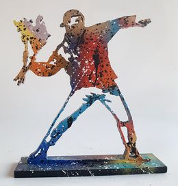 Sculpture, Banksy Man Anarchy, Spaco