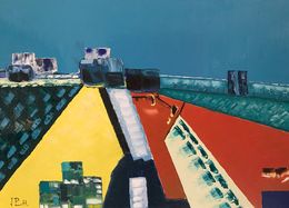 Gemälde, Paysage Abstrait du bout du monde, José Perez Hernandez