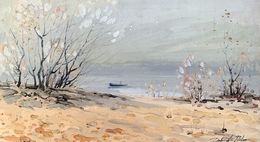 Gemälde, Snowy shore, Peter Tovpev