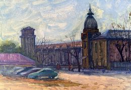 Gemälde, City center, Peter Tovpev