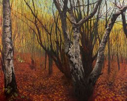 Painting, Sentinel Birches Guard the Large Copper, Riga Forbes