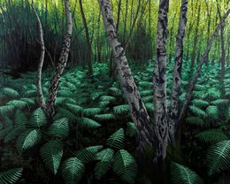 Painting, Birches Beckon the Jewelled Beetle, Riga Forbes