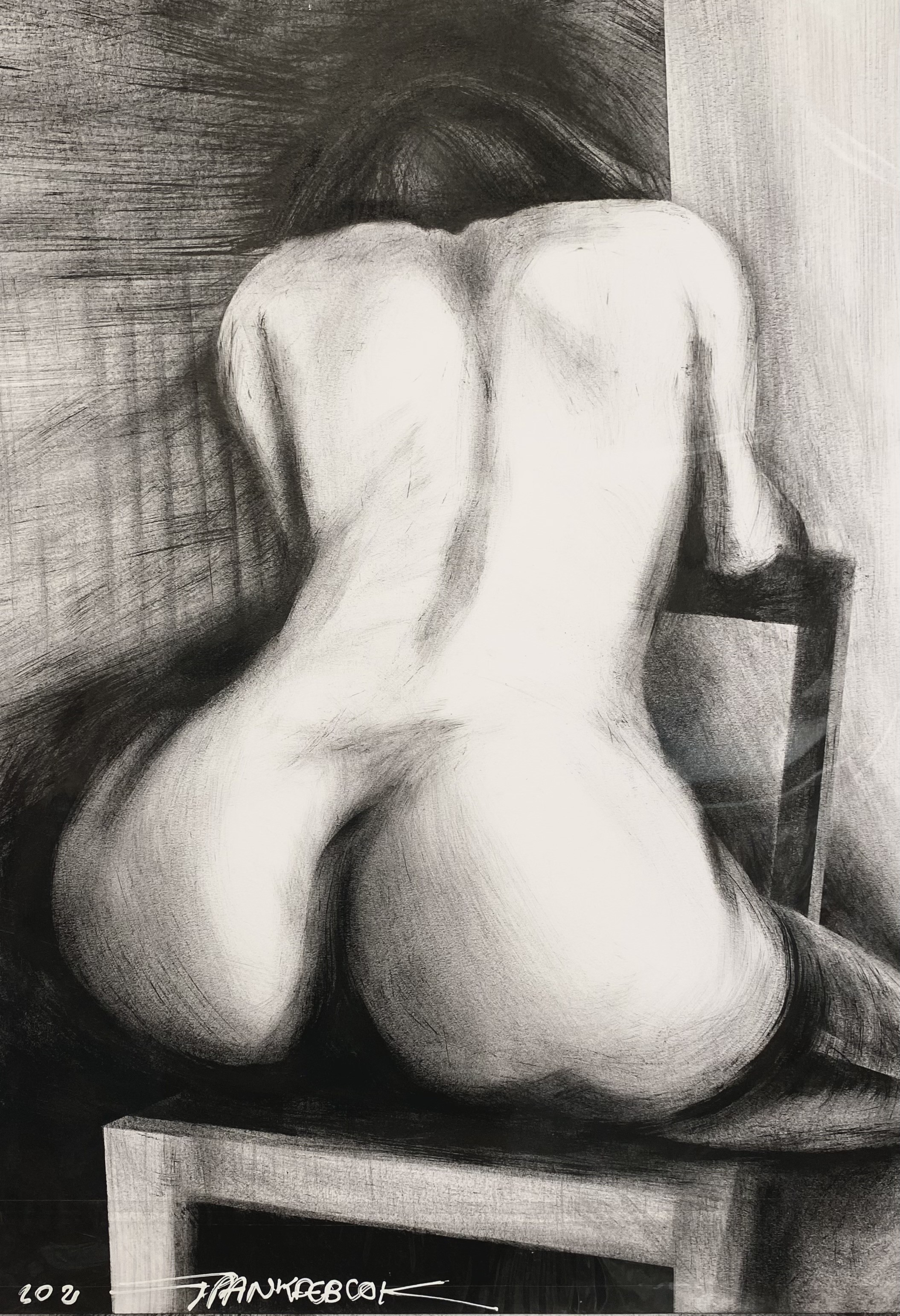 Frank De Blok, Nue assise sur chaise Frank De Blok, Nue assise sur chaise
