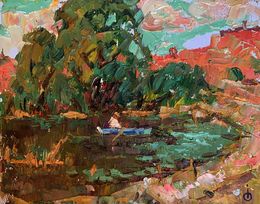 Gemälde, On a blue boat, Ivanyuk Oleksiy