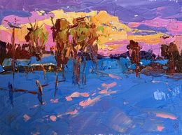 Gemälde, In the evening in the cold, Oksana Ivanyuk