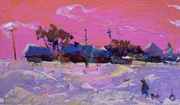 Painting, It snowed in the evening, Oksana Ivanyuk