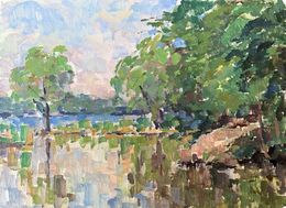 Gemälde, The river has risen, Peter Tovpev