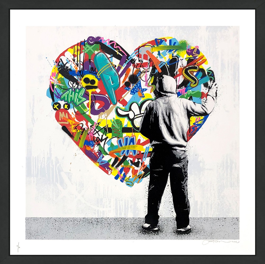 Martin Whatson, Paint Love (Unique Hand Finished Screen Print) Martin Whatson, Paint Love (Unique Hand Finished Screen Print)