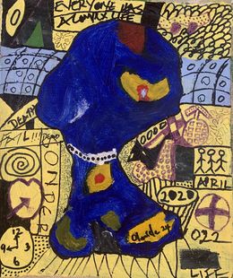 Gemälde, Sonder (Who We Are 2) - 21st Century, Contemporary, Abstract, Miniature, Emotions, Olumide Ajayi