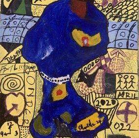 Gemälde, Sonder (Who We Are 2) - 21st Century, Contemporary, Abstract, Miniature, Emotions, Olumide Ajayi