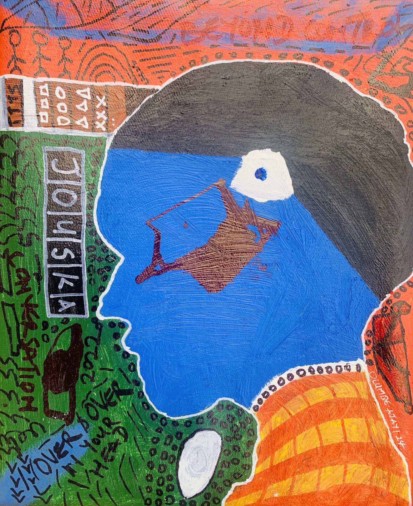 Olumide Ajayi, Jouska - 21st Century, Contemporary, Abstract, Miniature, Emotions, Africa Colors Olumide Ajayi, Jouska - 21st Century, Contemporary, Abstract, Miniature, Emotions, Africa Colors