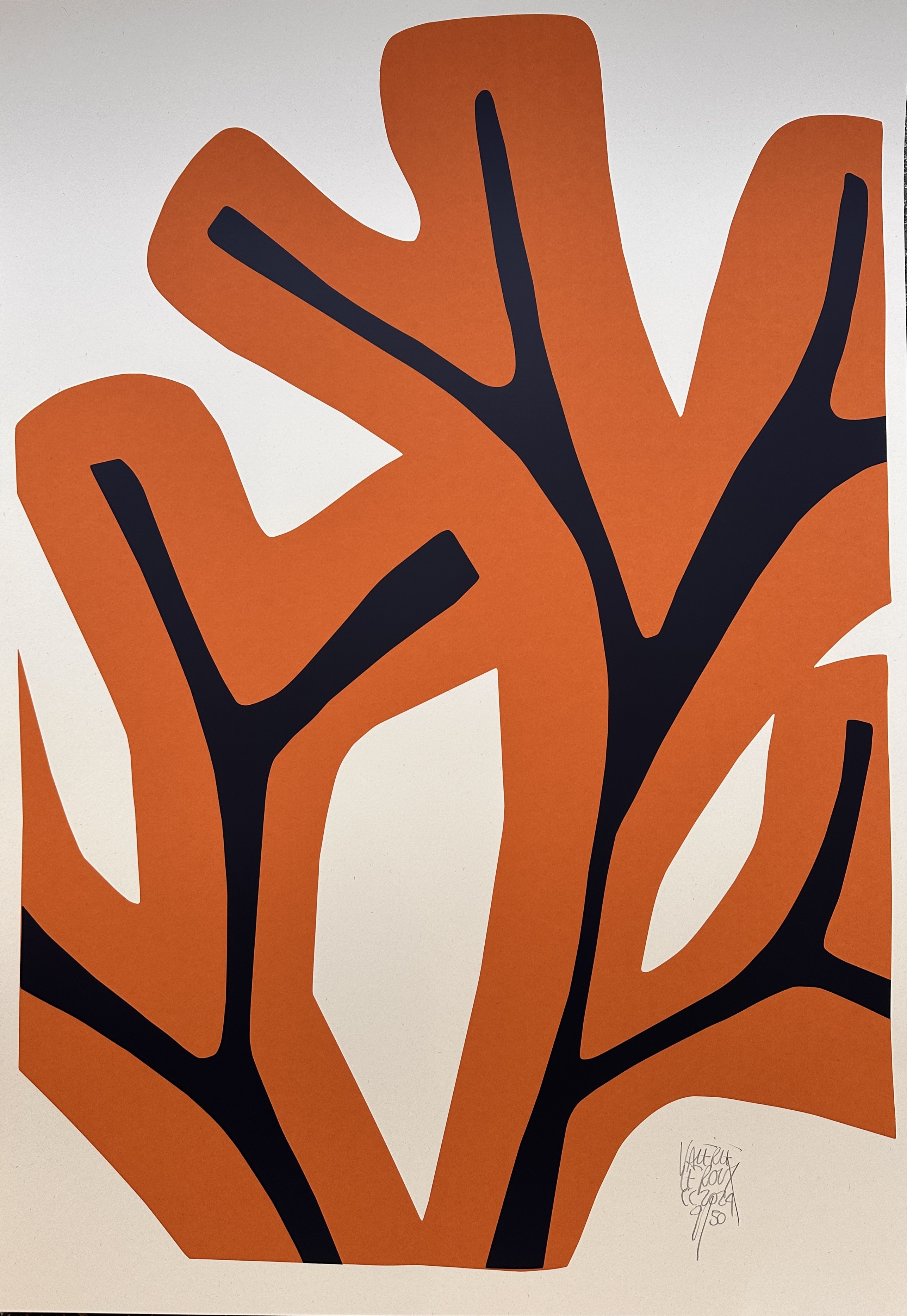 Valérie Le Roux, Corail orange et noir Valérie Le Roux, Corail orange et noir