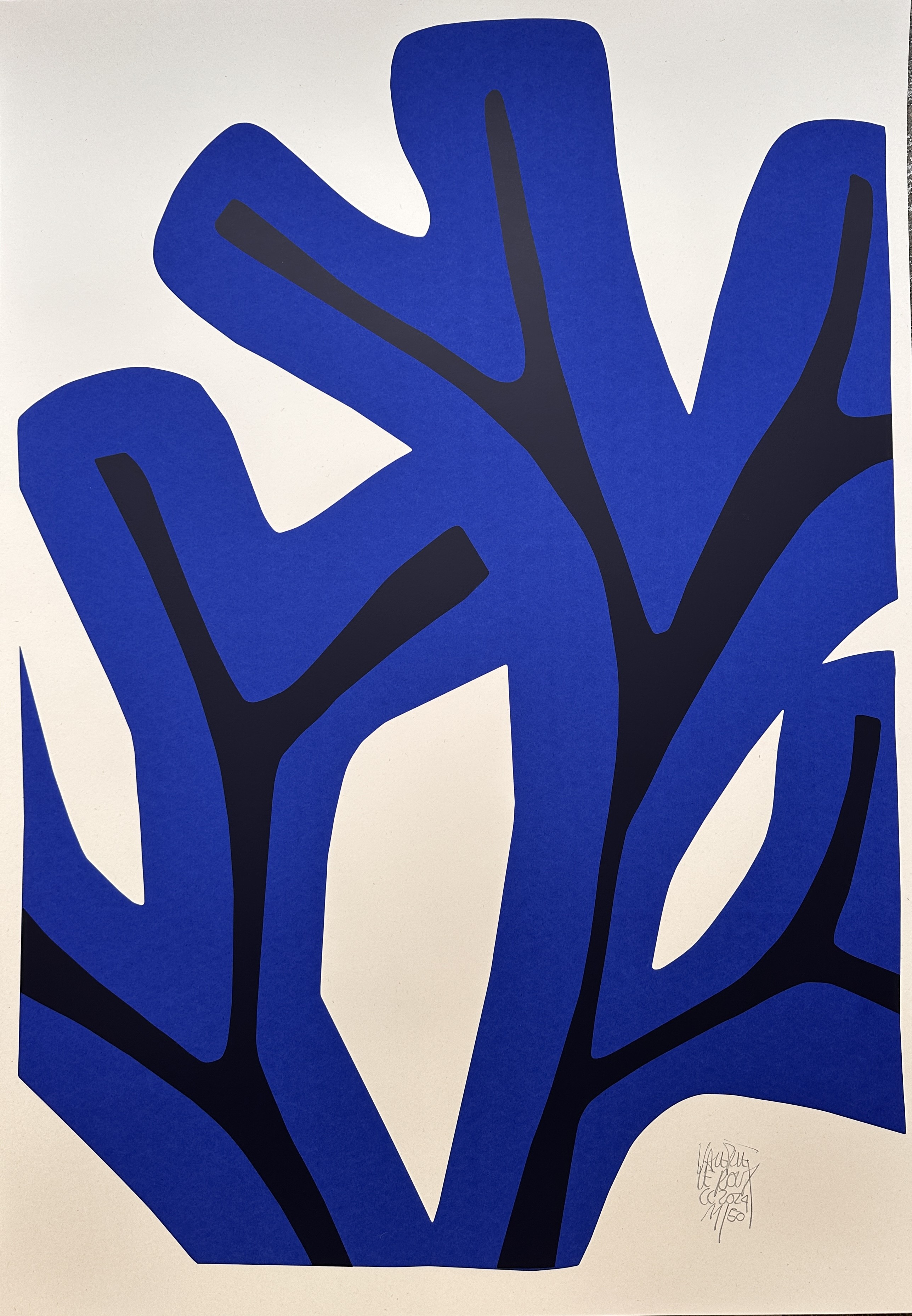 Valérie Le Roux, Corail bleu et noir Valérie Le Roux, Corail bleu et noir