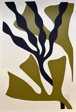 Drucke, Algues kaki et noir, Valérie Le Roux