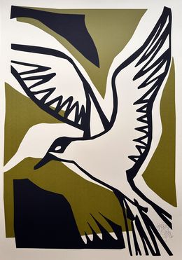 Print, Mouette vert olive, Valérie Le Roux