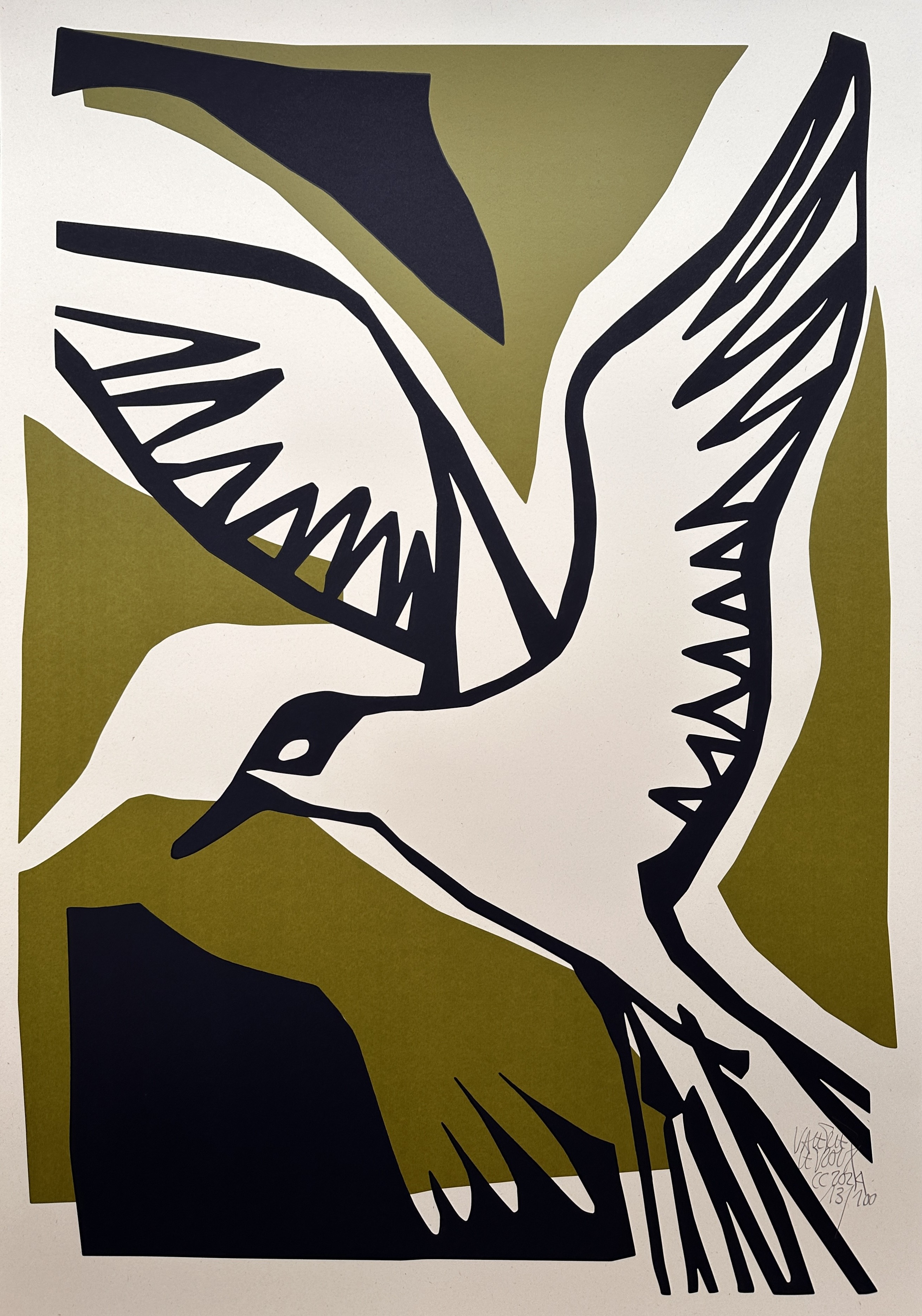 Valérie Le Roux, Mouette vert olive Valérie Le Roux, Mouette vert olive