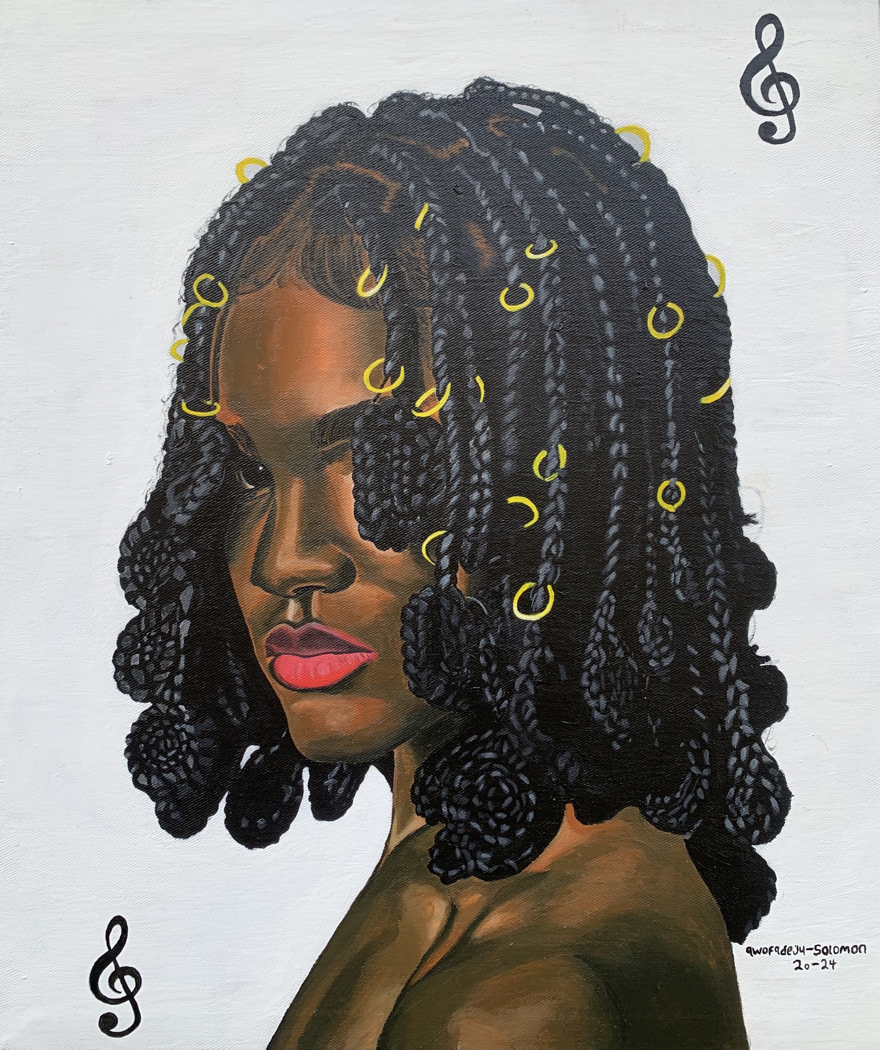 Awofadeju Solomon, Never Back Down - 21st Century, Contemporary, Figurative Portrait, Women, Africa Awofadeju Solomon, Never Back Down - 21st Century, Contemporary, Figurative Portrait, Women, Africa