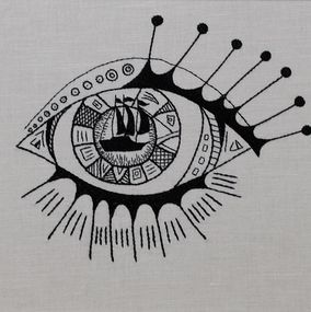 Gemälde, The Ocean. Embroidery painting, Ludmila Korets