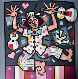 Painting, Le bien heureux, Joseph Piermatteo