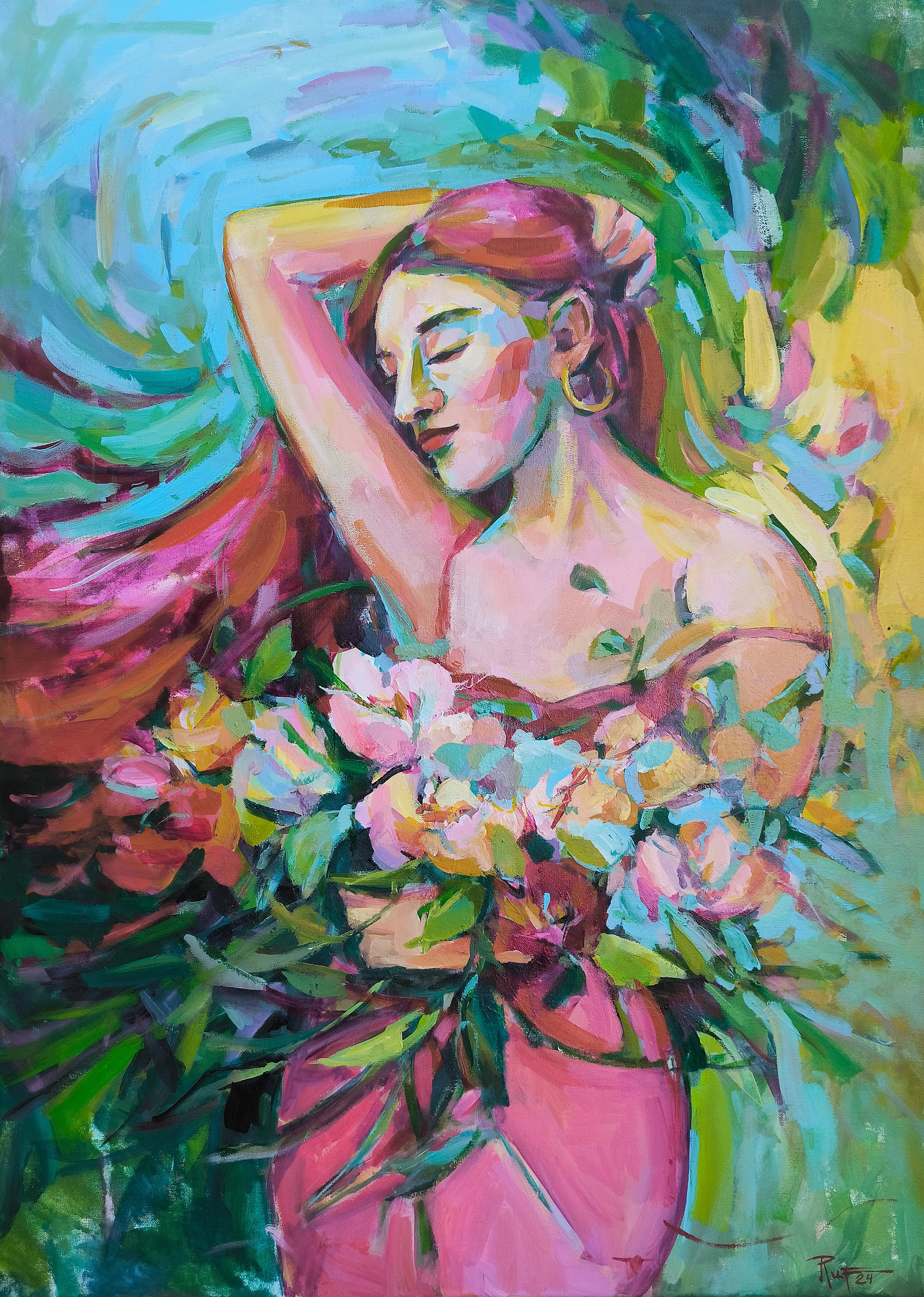 Julia Ruf, Woman portrait - Garden of Her Heart Julia Ruf, Woman portrait - Garden of Her Heart