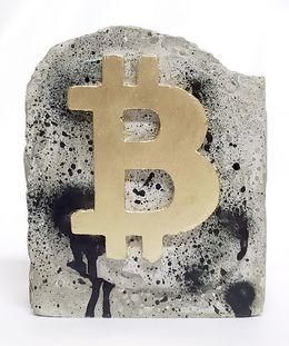Skulpturen, Bitcoin trophy (2) original signed, JP Malot