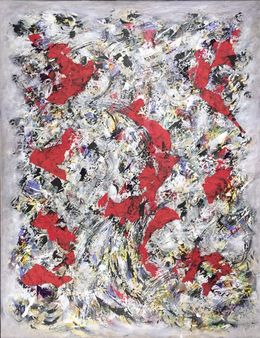 Gemälde, Cheval rouge, Sylvie Basteau