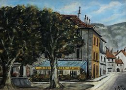 Peinture, Café de la Bourse, Genève, Emile Helfer